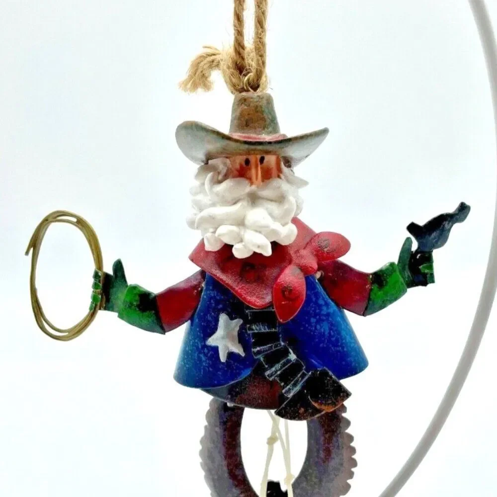 NEW Western Cowboy Ornament Sheriff Marshal Pull String 5